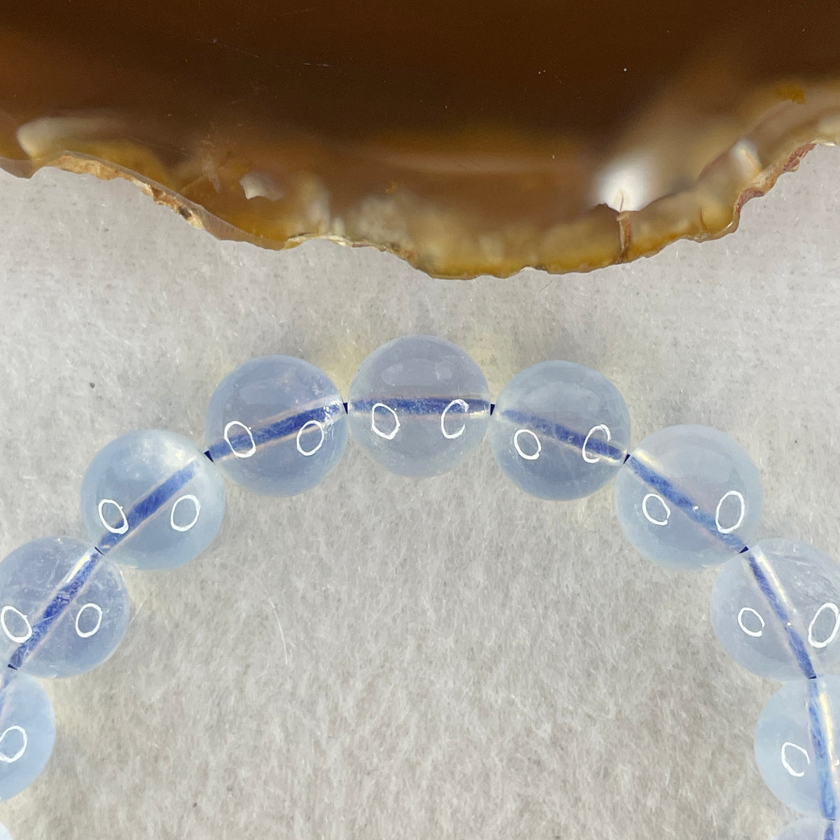 Certified Natural Average Grade Aquamarine Beads Bracelet | 17.5cm Strand of 20 Beads 10.8mm Gem Beads (32.99g | Serene Calm, Fluid Communication & Water Element Energy Shield)