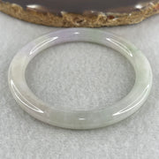 Natural Type A Light Green with Lavender Piao Hua Jadeite Flat Ding Dang Bangle 25.41g Inner Diameter 51.6mm 6.7 by 7.7mm (Slight Internal Line) - Huangs Jadeite and Jewelry Pte Ltd