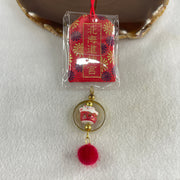 Porcelain Red Fortune Cat Health Care Charm 13.31g 15.1 by 17.5 by 14.1mm - Huangs Jadeite and Jewelry Pte Ltd