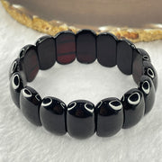 Natural Black Gold King Amber Beads Bracelet 天然黑金王琥珀手链 17.37g 17cm 20.5 by 11.9 by 6.5mm 16pcs - Huangs Jadeite and Jewelry Pte Ltd