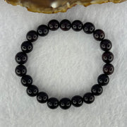 Natural Indian Small Leaf Zitan Rose Wood Beads Bracelet 天然小叶紫檀手链 6.16g 14.5cm 8.0mm 22 Beads - Huangs Jadeite and Jewelry Pte Ltd