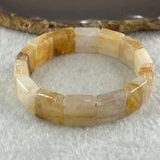 Natural Ferruginous Quartz Bracelet 39.03g 17cm 14.1 by 14.2 by 6.6mm 14 pcs - Huangs Jadeite and Jewelry Pte Ltd