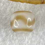 Natural Powerful Tibetan Old Oily Agate Tiger Tooth Daluo Dzi Bead Heavenly Master (Tian Zhu) 2.01g 9.6 by 11.3mm - Huangs Jadeite and Jewelry Pte Ltd