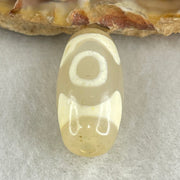 Natural Powerful Tibetan Old Oily Agate 3 Eyes Dzi Bead Heavenly Master (Tian Zhu) 三眼天诛 2.90g 20.1 by 10.1mm - Huangs Jadeite and Jewelry Pte Ltd