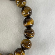 Natural Yellow Tiger's Eye Quartz Beads Bracelet 44.22g 17cm 12.5mm 17 Beads - Huangs Jadeite and Jewelry Pte Ltd