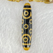 Natural Powerful Tibetan Old Oily Dark and Light Brown Agate 15 Eyes Dzi Bead Heavenly Master (Tian Zhu) 十五眼天诛 14.65g 58.1 by 13.0mm - Huangs Jadeite and Jewelry Pte Ltd