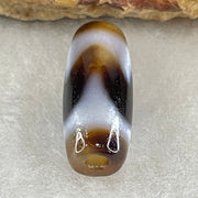 Natural Powerful Tibetan Old Oily Agate Tiger Tooth Daluo Dzi Bead Heavenly Master (Tian Zhu) 2.20g 20.2 by 6.5mm - Huangs Jadeite and Jewelry Pte Ltd