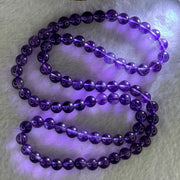 Good Grade Natural Amethyst Necklace 39.71g 52cm 7.3 by 79 Beads - Huangs Jadeite and Jewelry Pte Ltd