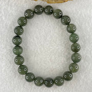 Good Grade Natural Green Cats Eye Rutilated Beads Bracelet 22.78g 16cm 9.4mm 21 Beads - Huangs Jadeite and Jewelry Pte Ltd