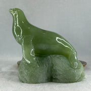 Natural Green Serpentine Seal Display 1,061.1g 132.0 by 88.0 by 123.0mm - Huangs Jadeite and Jewelry Pte Ltd