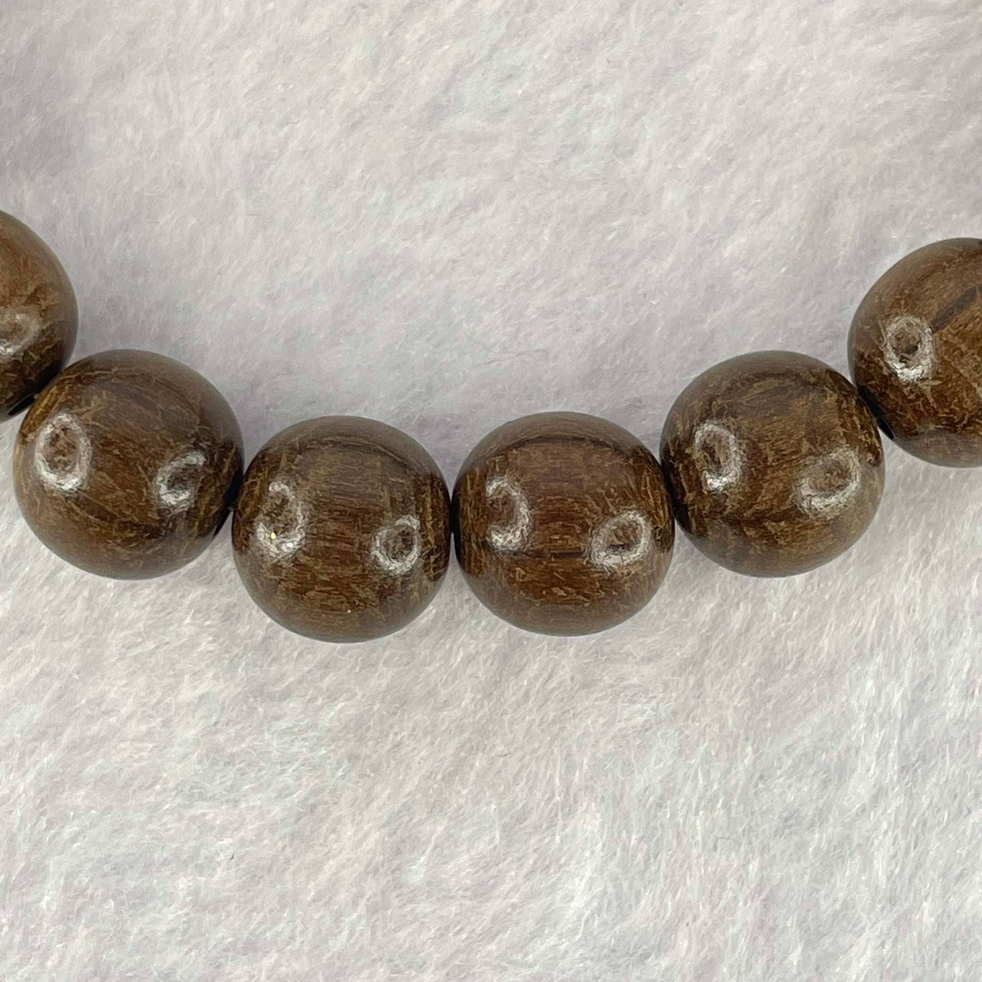 Natural Six Way Wooden Beads Bracelet 六道木手链 10.80g 17cm 10.8mm 19 Beads - Huangs Jadeite and Jewelry Pte Ltd