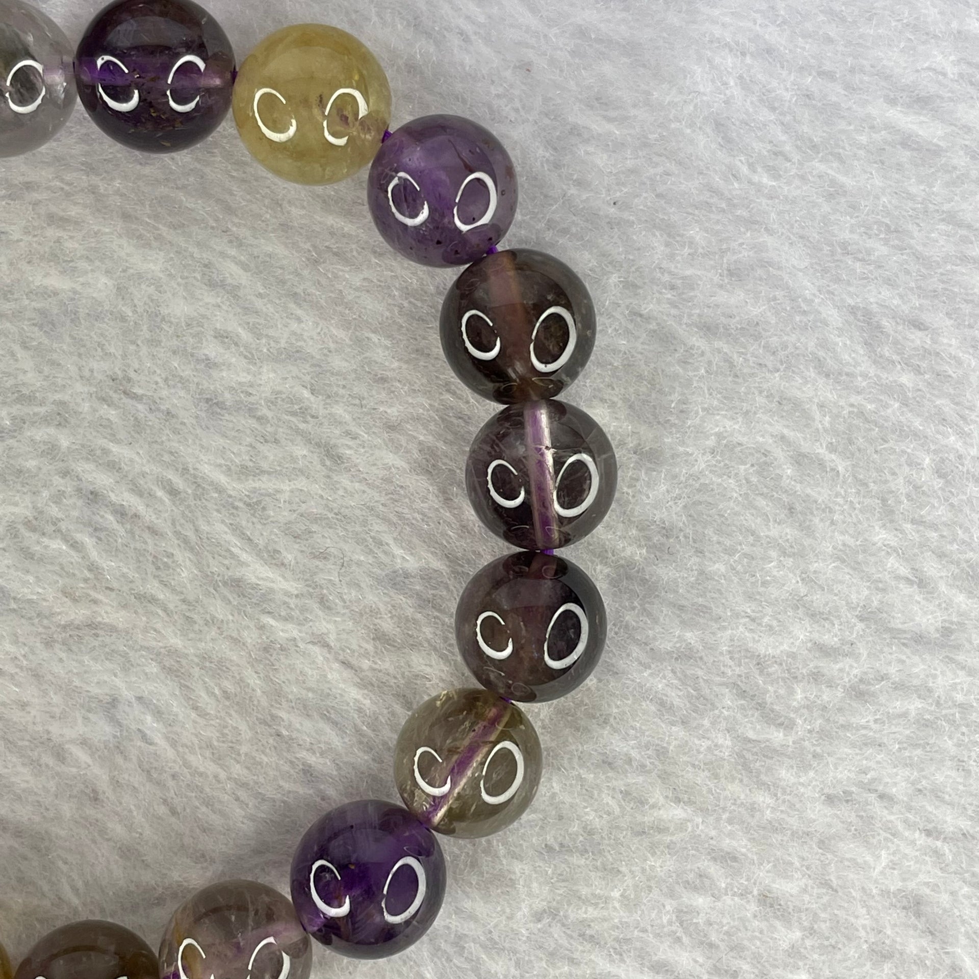 Natural Auralite Crystal Bracelet 极光手链 25.33g 9.8 mm 20 Beads - Huangs Jadeite and Jewelry Pte Ltd