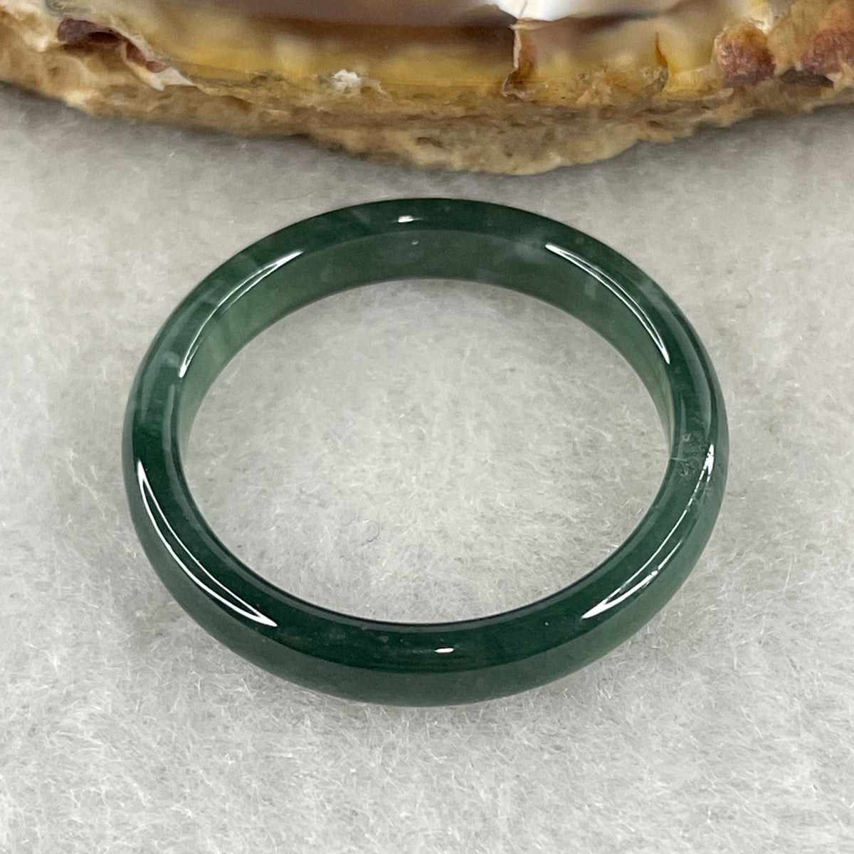Natural Type A Blueish-Green Jadeite Ring | 3.9 by 2.5mm Flawless Ocean Jade Full-Eternity Band (1.89g | US 9.8 / HK 22 | Perfect) - Huangs Jadeite and Jewelry Pte Ltd