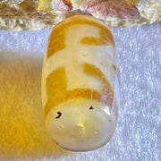 Natural Powerful Tibetan Old Oily Agate Patina Guiren Tairen Human Dzi Bead Totem Amulet Heavenly Master (Tian Zhu) 贵人天诛 4.92g 19.7 by 11.7mm - Huangs Jadeite and Jewelry Pte Ltd