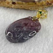 Very Very Good Natural Tourmaline Crystal Ruyi with Monkey Pendant 9.12g 29.6 b 21.4 by 7.6mm - Huangs Jadeite and Jewelry Pte Ltd