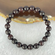 Natural Indian Small Leaf Zitan Wood Beads Bracelet 6.22g 14.5cm 8.0mm 22 Beads - Huangs Jadeite and Jewelry Pte Ltd