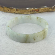 Type A Light Lavender Green and Brown Patches Jadeite Bangle 29.91g Internal Diameter 52.4mm 12.6 by 4.2mm (Very Slight Internal Line) - Huangs Jadeite and Jewelry Pte Ltd