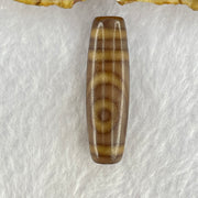 Natural Powerful Tibetan Old Oily Agate 2 Eyes Dzi Bead Heavenly Master (Tian Zhu) 二眼天诛 8.00g 38.9 by 11.6mm - Huangs Jadeite and Jewelry Pte Ltd