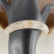 Natural Pink with Purple Flower Agate Set Oval Bangle 101.87g Inner Diameter 56.0mm 11.2 by 7.2mm - Huangs Jadeite and Jewelry Pte Ltd