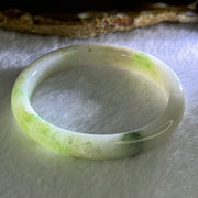 Type A Green Jadeite Bangle 23.55g Internal Diameter 49.3mm 8.4 by 6.3mm (Slight External Line) - Huangs Jadeite and Jewelry Pte Ltd