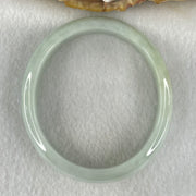 Type A Light Blueish Green Jadeite Oval Bangle 31.31g Internal Diameter 53.7mm 11.3 by 6.0mm (Internal Lines) - Huangs Jadeite and Jewelry Pte Ltd