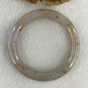 Certified Type A Greyish Lavender with Reddish Spot Jadeite Bangle Internal Diameter 53.7mm 48.30g 10.0 by 9.8mm ( Close to Perfect ) - Huangs Jadeite and Jewelry Pte Ltd
