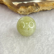Type A Green Yellow Jadeite Bead for Pendant Bracelet 3.98g 13.2mm - Huangs Jadeite and Jewelry Pte Ltd