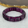 Natural Dark Purple Fluorite Bracelet 42.21g 16cm 14.7 by 12.7 by 7.7mm 13 pcs - Huangs Jadeite and Jewelry Pte Ltd