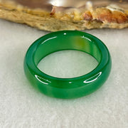 Natural Green Chalcedony Ring 2.55g 6.9 by 3.4mm US6.7 HK14.5 - Huangs Jadeite and Jewelry Pte Ltd