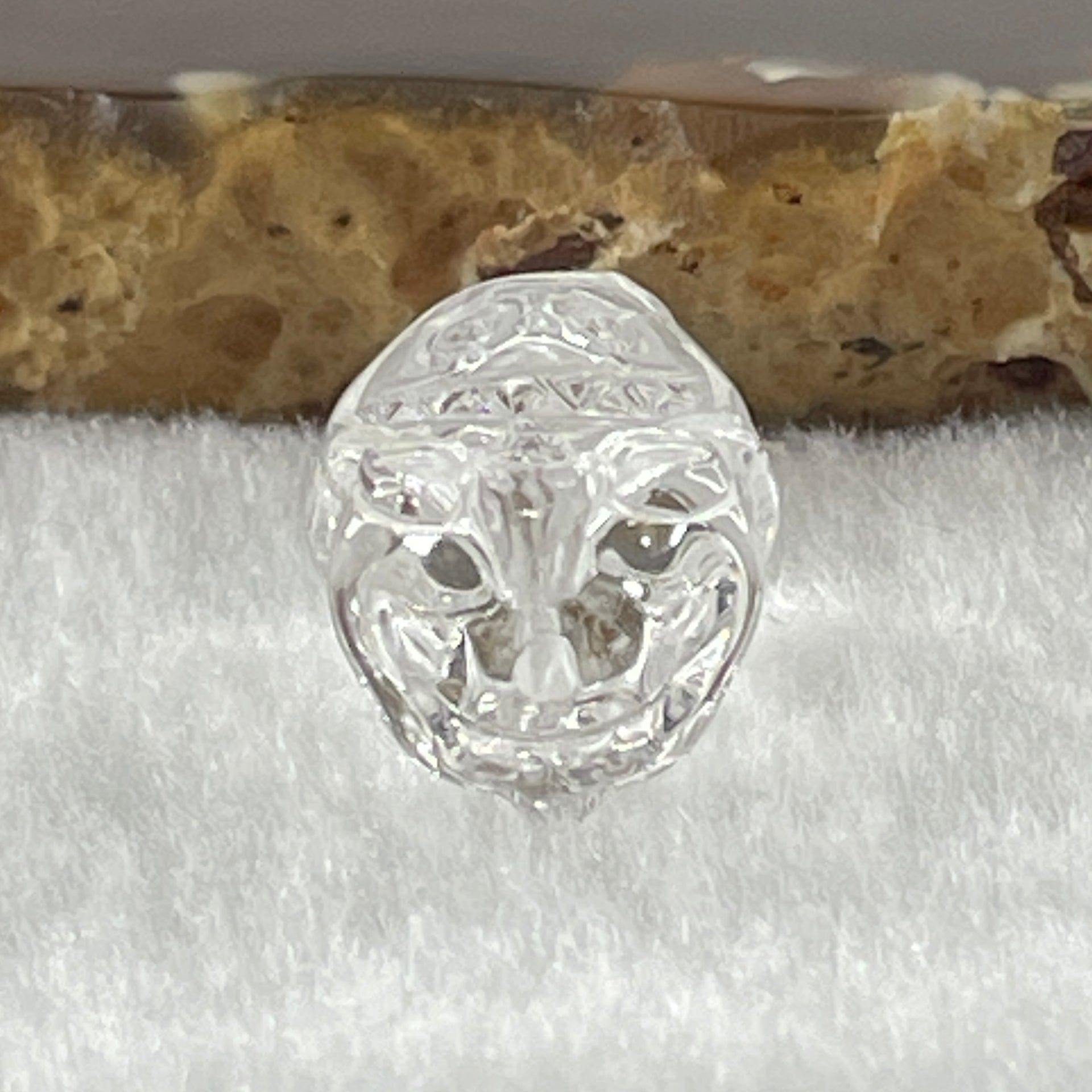 Natural Clear Quartz Labubu Charm Display 3.49g 19.2 by 12.3 by 11.1mm - Huangs Jadeite and Jewelry Pte Ltd