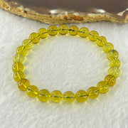 Natural Purple Honey Amber Beads Bracelet 天然紫蜜琥珀手链 5.01g 15cm 7.1mm  26 Beads - Huangs Jadeite and Jewelry Pte Ltd