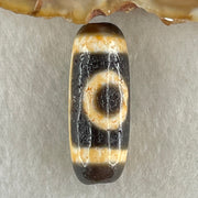 Natural Powerful Tibetan Old Oily Agate 2 Eyes Dzi Bead Heavenly Master (Tian Zhu) 二眼天诛 4.21g 26.7 by 10.2mm - Huangs Jadeite and Jewelry Pte Ltd
