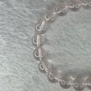 Natural Rose Quartz Beads Bracelet 天然玫瑰石英珠手链 29.28g 17.5cm 10.3mm 20 Beads - Huangs Jadeite and Jewelry Pte Ltd