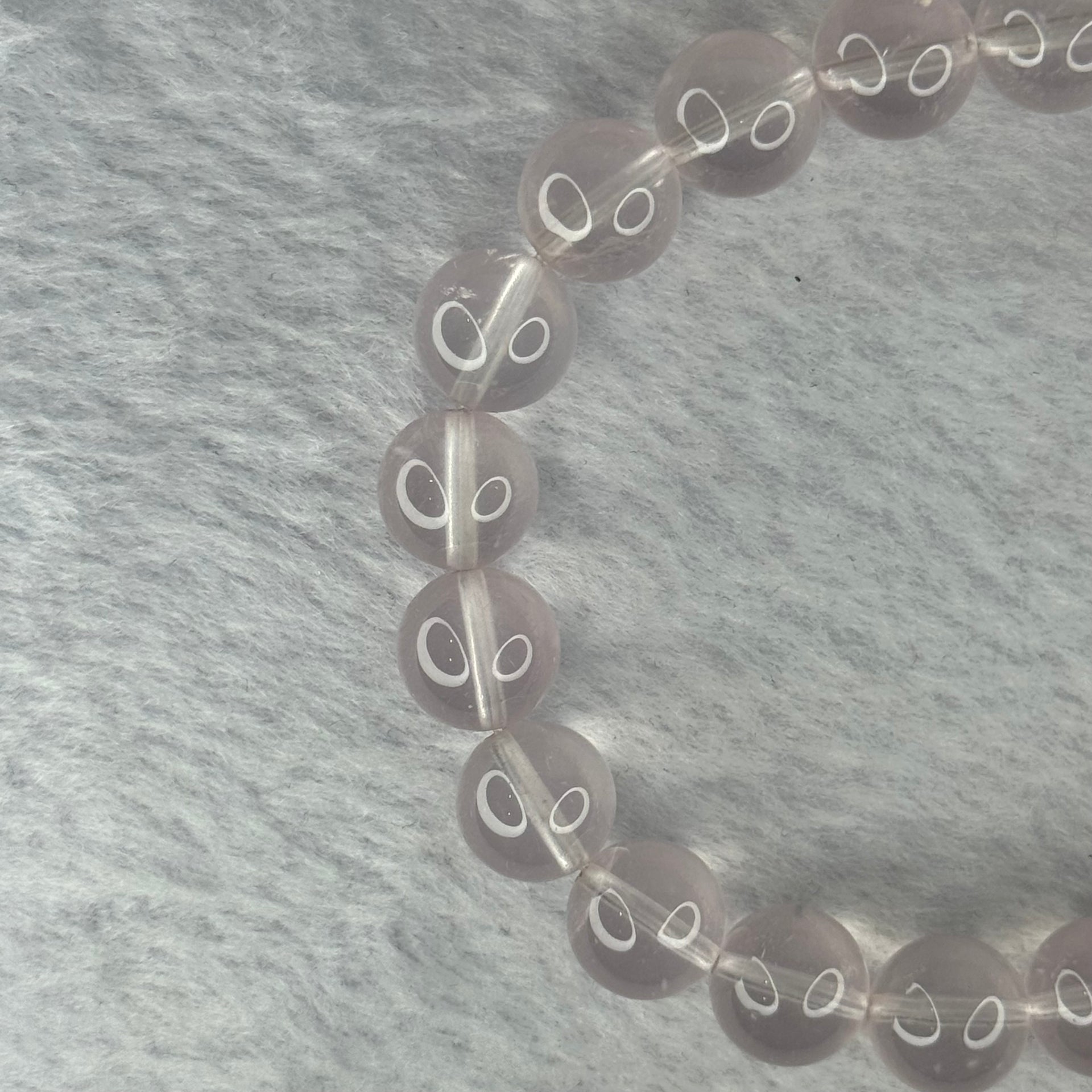 Natural Rose Quartz Beads Bracelet 天然玫瑰石英珠手链 29.28g 17.5cm 10.3mm 20 Beads - Huangs Jadeite and Jewelry Pte Ltd