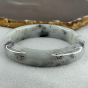 Type A Faint Green Lavender with Back Patches Jadeite Bangle Internal Diameter 56.7mm 67.39g  13.4 by 10.0mm (Very Slight Internal Lines) - Huangs Jadeite and Jewelry Pte Ltd