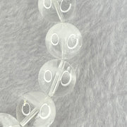 Natural White Phantom Quartz Beads Bracelet 53.03g 18.5cm 13.9mm 16 Beads - Huangs Jadeite and Jewelry Pte Ltd