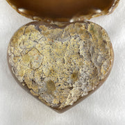 Natural Amethyst Heart Shape with Wooden Stand Display 784.3g 114.4 by 95.0 by 116.5mm - Huangs Jadeite and Jewelry Pte Ltd