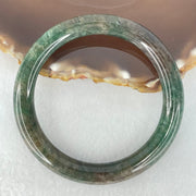 Natural Dark Green with Brown Patches Aventurine Bangle Internal Diameter 58.3mm 42.37g 9.5 by 9.6mm - Huangs Jadeite and Jewelry Pte Ltd