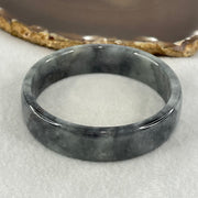 Type A Grey Black Wuji Jadeite Bangle 45.76g Inner Diameter 58.2mm 15.0 by 4.8mm (Internal Lines) - Huangs Jadeite and Jewelry Pte Ltd