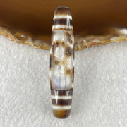 Natural Powerful Tibetan Old Oily Agate Zha Ji La Mu Female Cai Shen and 6 Eyes Dzi Bead Heavenly Master (Tian Zhu) 扎基拉姆女财神六眼天珠 13.32g 58.0 by 13.1mm - Huangs Jadeite and Jewelry Pte Ltd