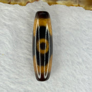 Natural Powerful Tibetan Old Oily Agate 3 Eyes Dzi Bead Heavenly Master (Tian Zhu) 三眼天诛 6.98g 37.9 by 11.3mm - Huangs Jadeite and Jewelry Pte Ltd