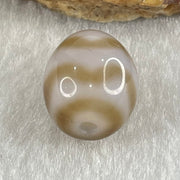 Natural Powerful Tibetan Old Oily Agate Double Tiger Tooth Daluo Dzi Bead Heavenly Master (Tian Zhu) 虎呀天诛 2.82g 13.7 by 12.1mm - Huangs Jadeite and Jewelry Pte Ltd