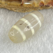 Natural Powerful Tibetan Old Oily Agate 3-Lines Dzi Bead Heavenly Master (Tian Zhu) 三行天诛 2.76g 20.1 by 9.7mm - Huangs Jadeite and Jewelry Pte Ltd