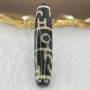 Natural Powerful Tibetan Old Oily Agate 3 Eyed Dharma Vajra Dzi Bead Heavenly Master (Tian Zhu) 三眼金刚杵天珠 13.78g 59.2 by 12.4mm - Huangs Jadeite and Jewelry Pte Ltd