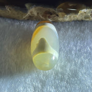 Natural Powerful Tibetan Old Oily Agate Tiger Tooth Daluo Dzi Bead Heavenly Master (Tian Zhu) 虎呀天诛 3.09g 20.1 by 10.3mm - Huangs Jadeite and Jewelry Pte Ltd