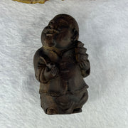 Natural Agarwood Boss Wooden Display 天然沉香钱老板摆件 39.24g 67.7 by 37.6 by 32.4mm - Huangs Jadeite and Jewelry Pte Ltd