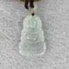 Type A Lavender Green Jadeite Guan Yin Pendent 15.09g 41.5 by 25.9 by 5.3 mm - Huangs Jadeite and Jewelry Pte Ltd