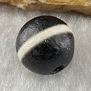 Natural Powerful Tibetan Old Oily Agate 1 Lines Dzi Bead Heavenly Master (Tian Zhu) 1.43g 10.0 by 10.4mm - Huangs Jadeite and Jewelry Pte Ltd