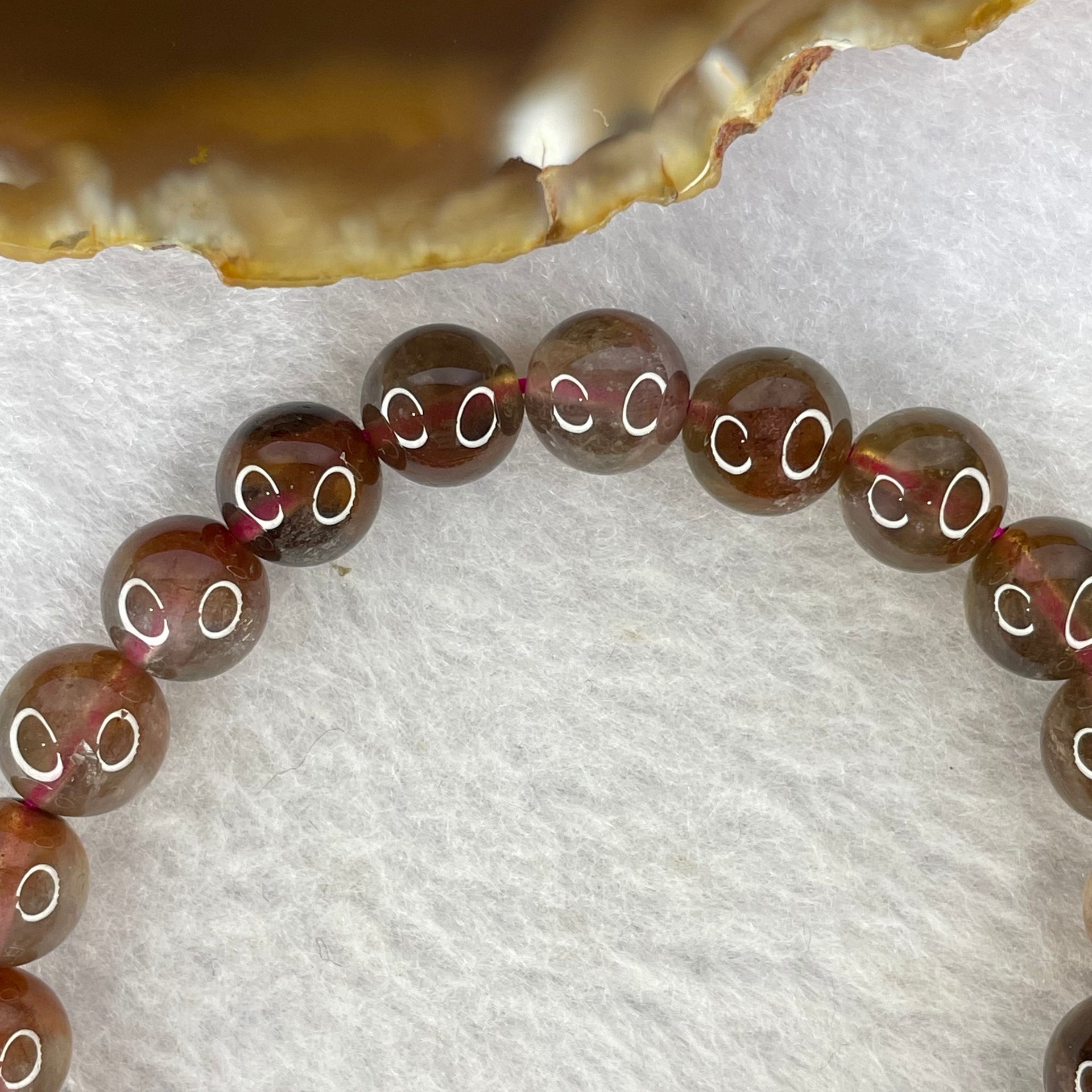 Natural Auralite Crystal Bracelet 极光手链 18.99g 8.6 mm 21 Beads - Huangs Jadeite and Jewelry Pte Ltd