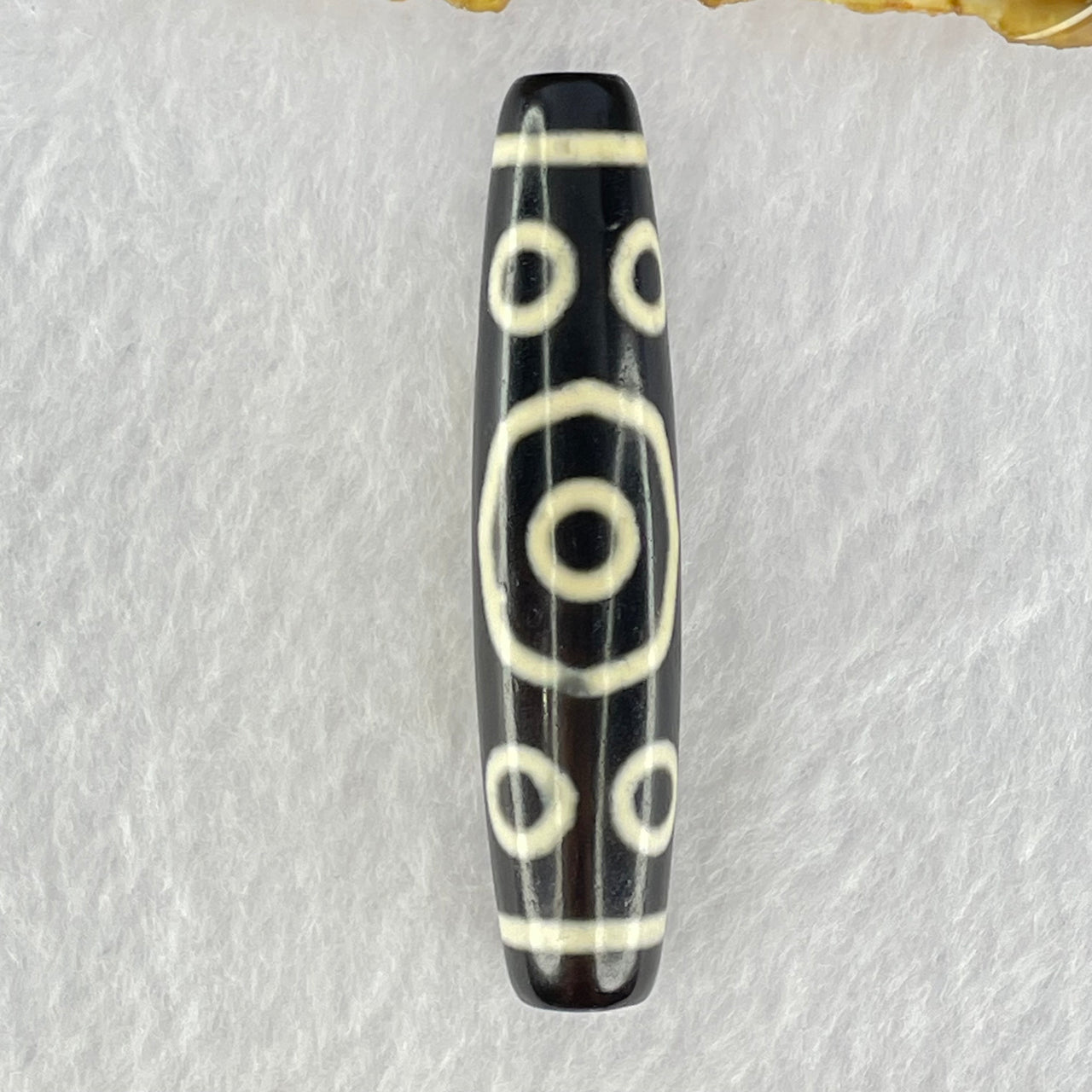 Natural Powerful Tibetan Old Oily Agate 13 Eyes Dzi Bead Heavenly Master (Tian Zhu) 十三眼天诛 14.33g 58.6 by 12.8mm - Huangs Jadeite and Jewelry Pte Ltd